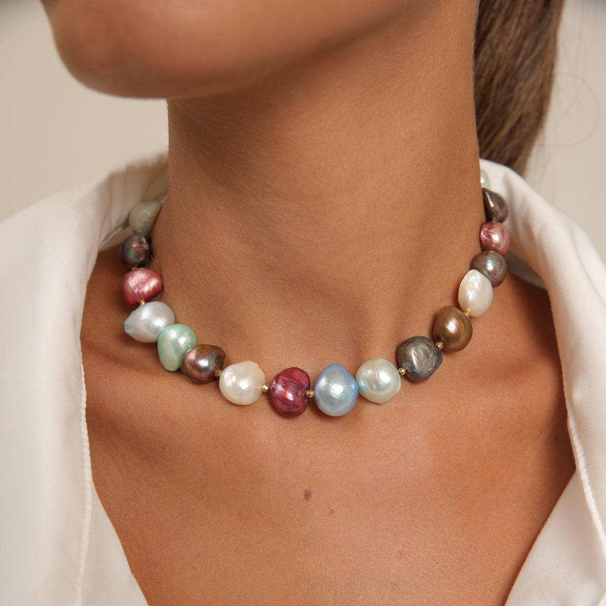 Gargantilla de perlas - Multicolor