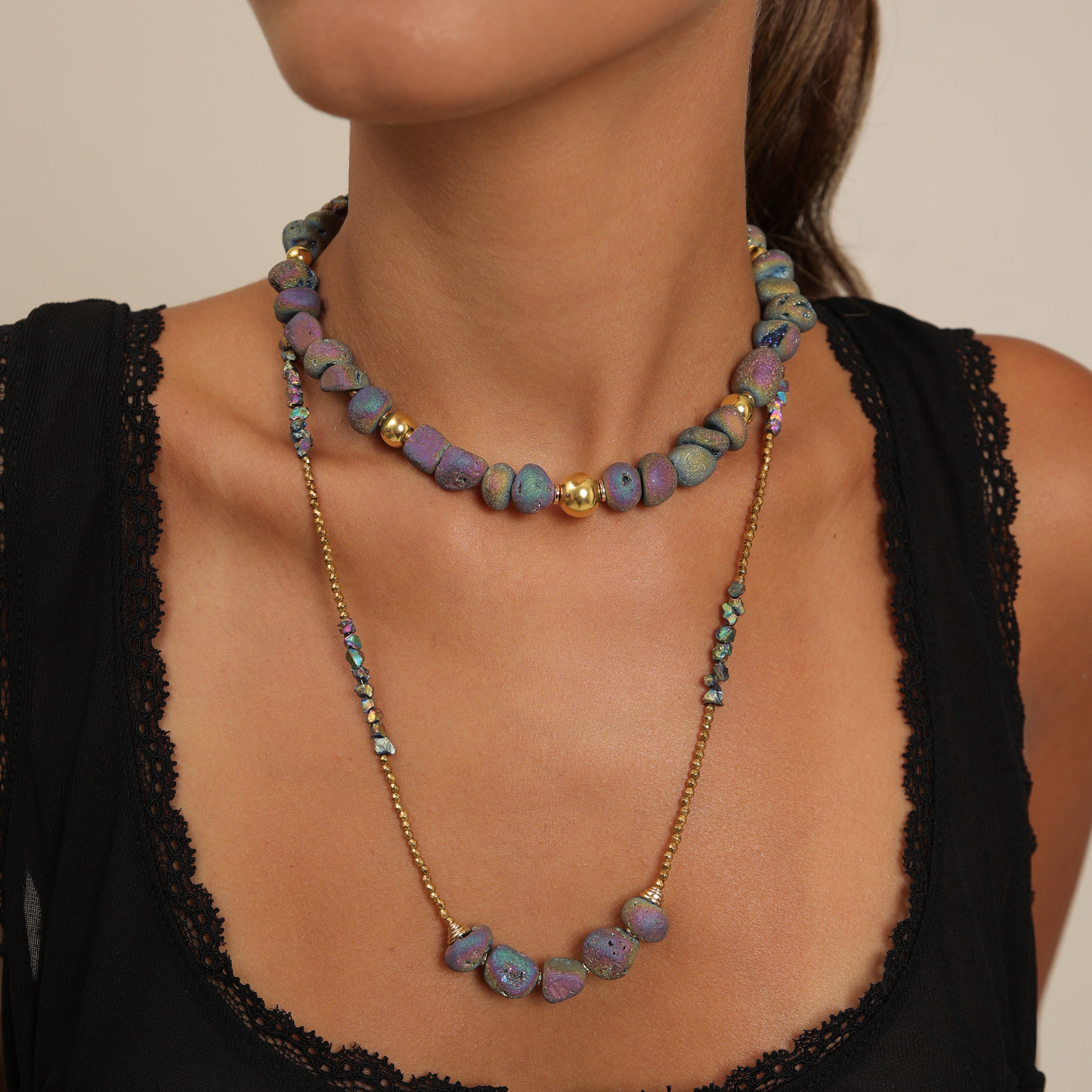 Collier en agate