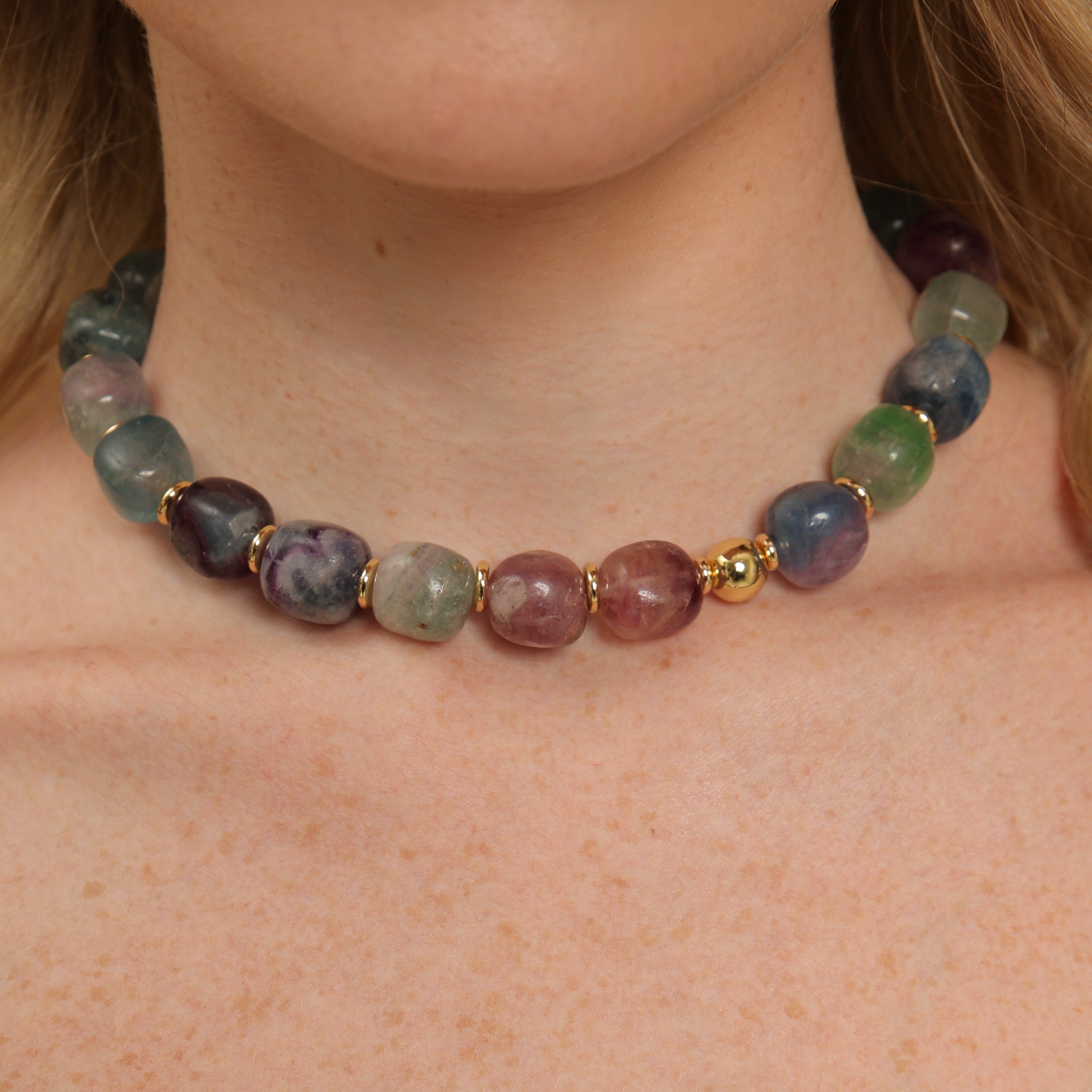 Collier en fluorite