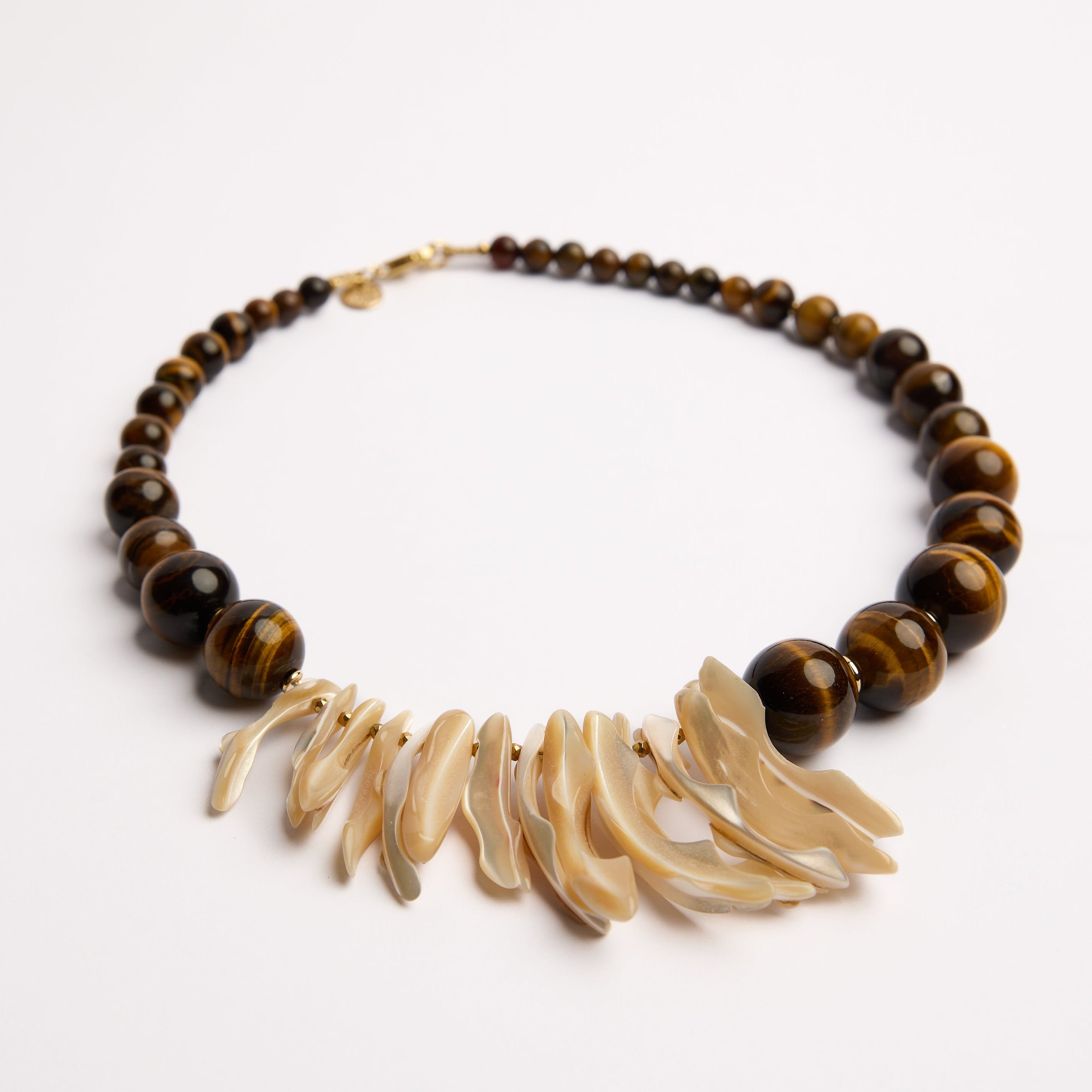 Collier en agate et œil de tigre