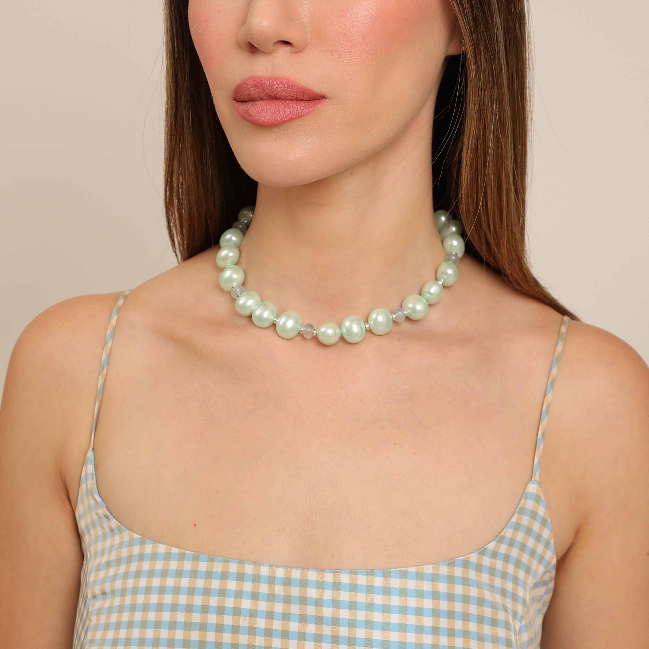 Perla Majorica y calcedonia