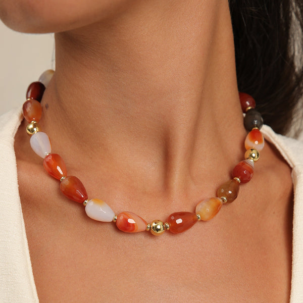 Collier en cornaline