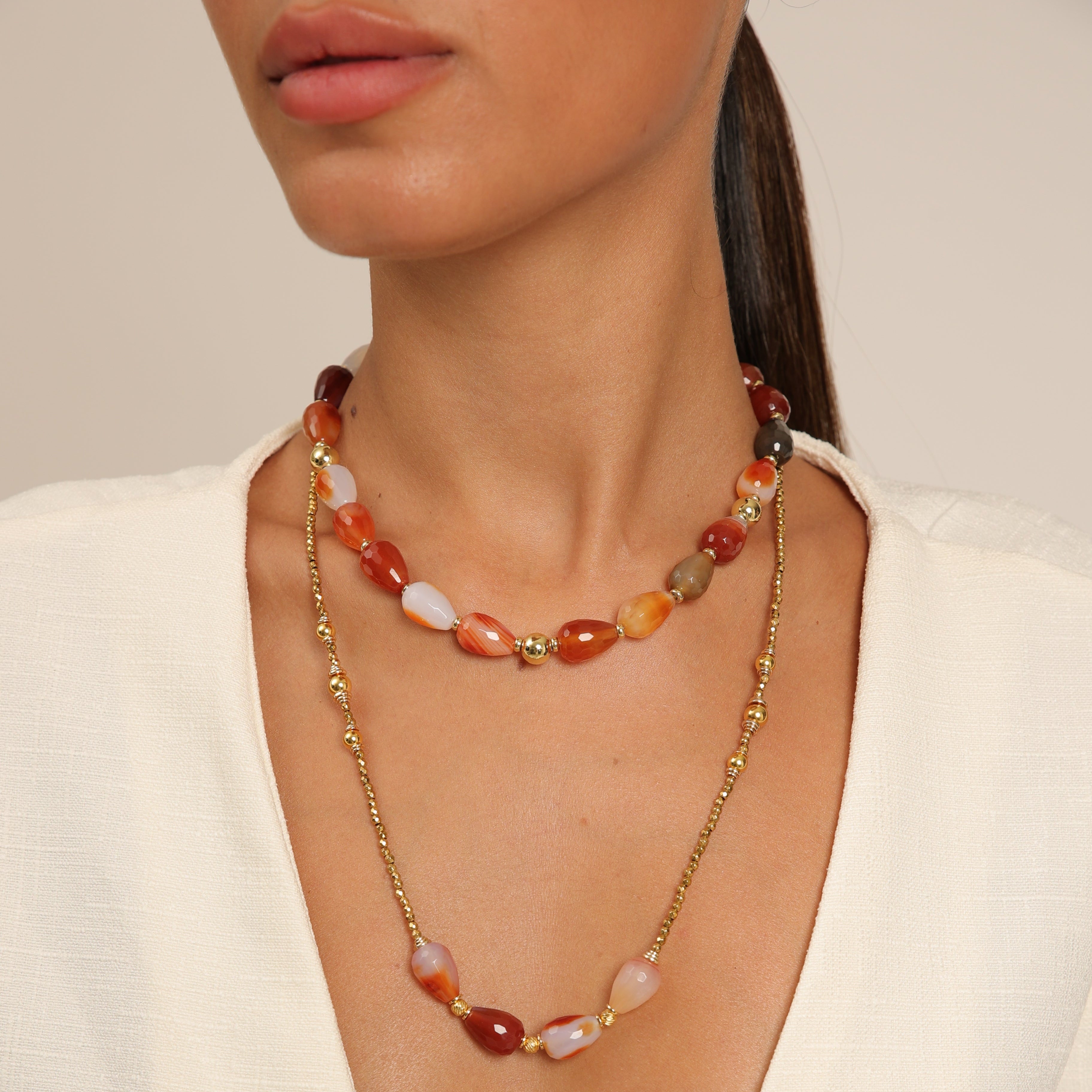 Collier en cornaline