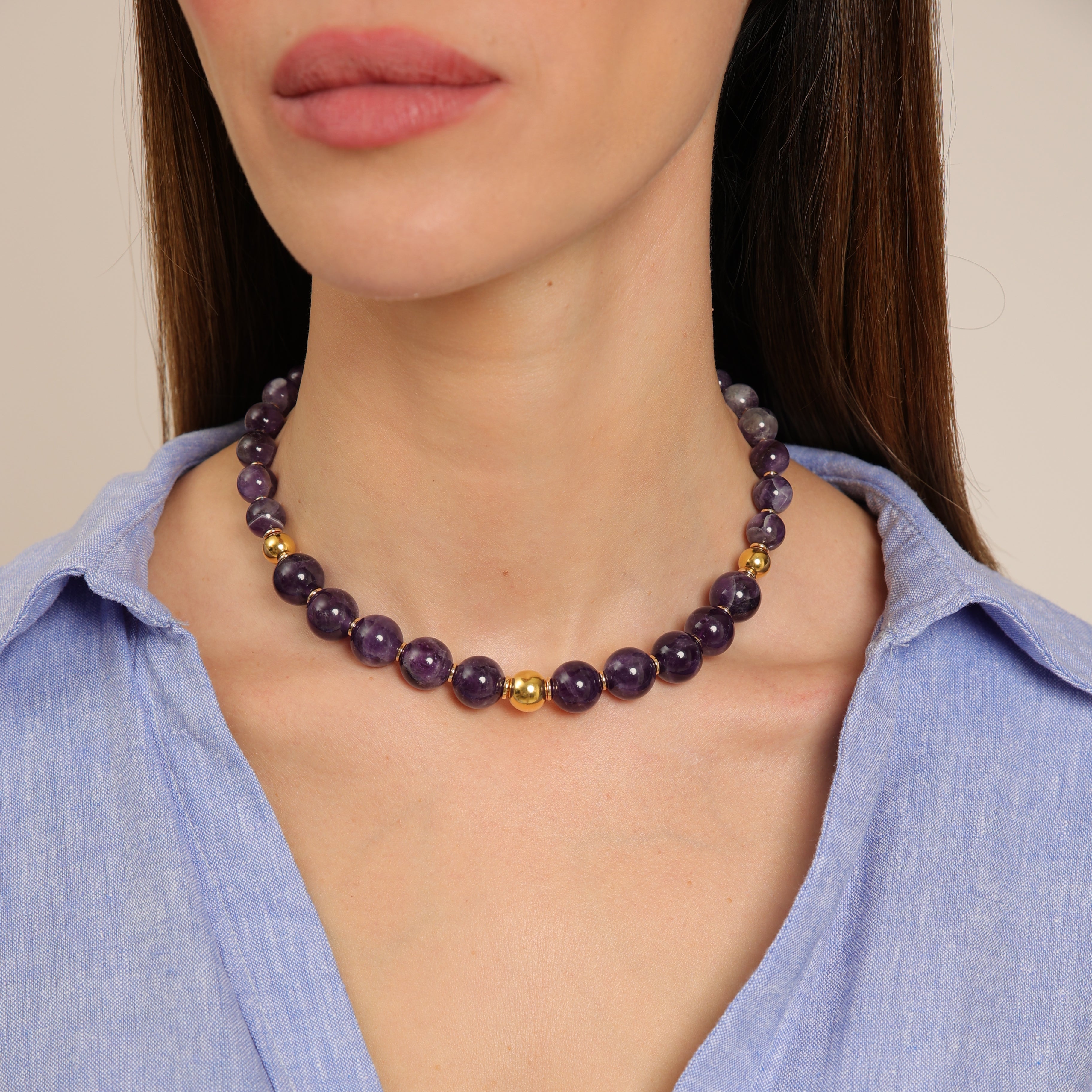 Collier en améthyste
