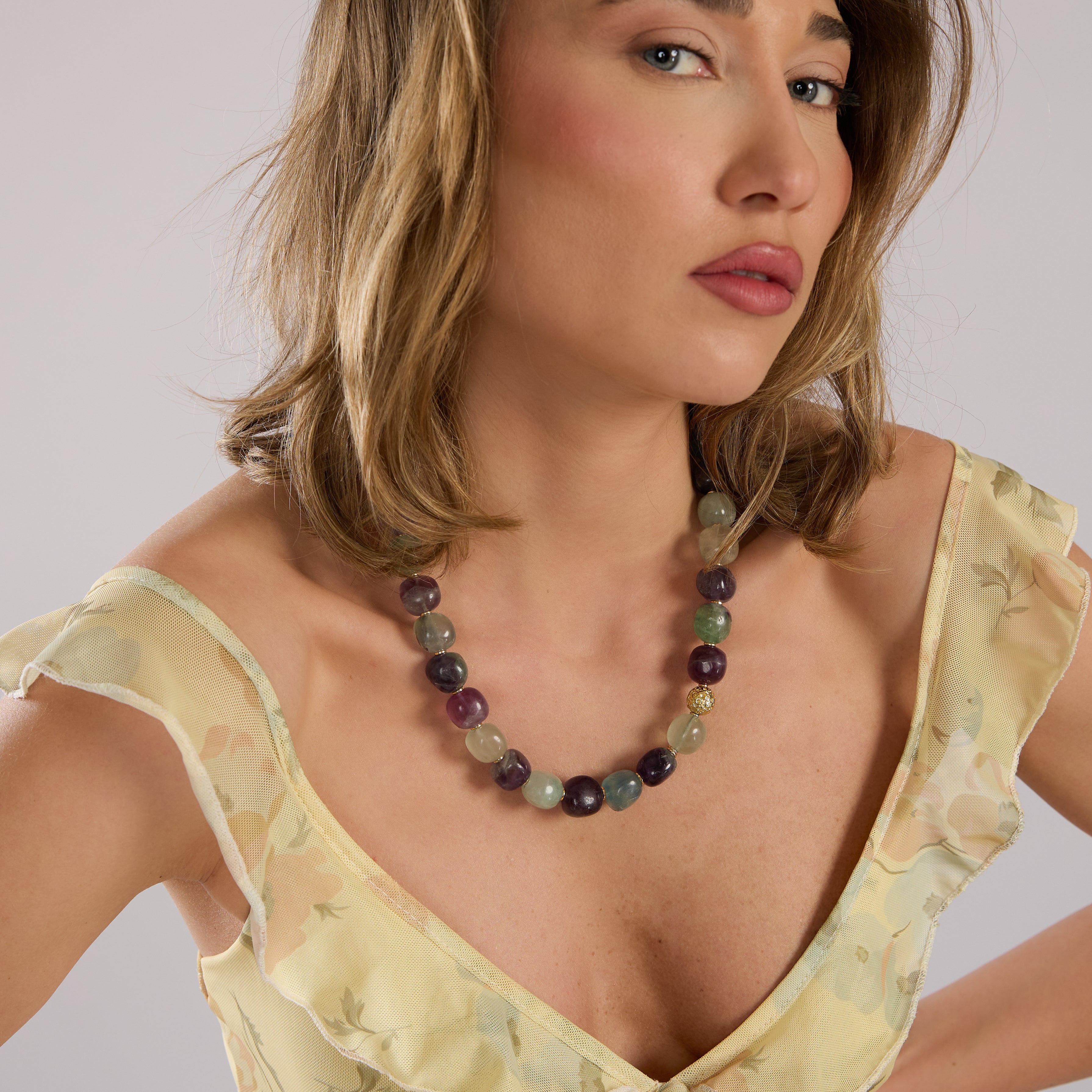Collier en fluorite