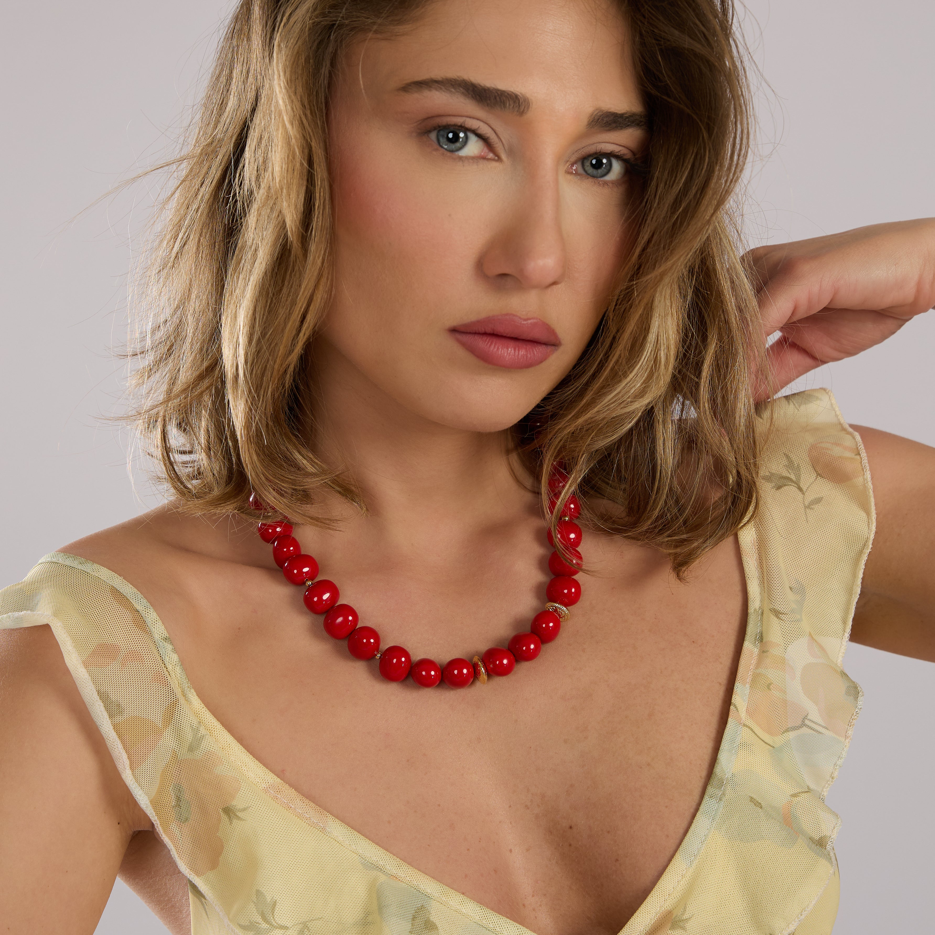 Perle Majorica - Rouge véritable