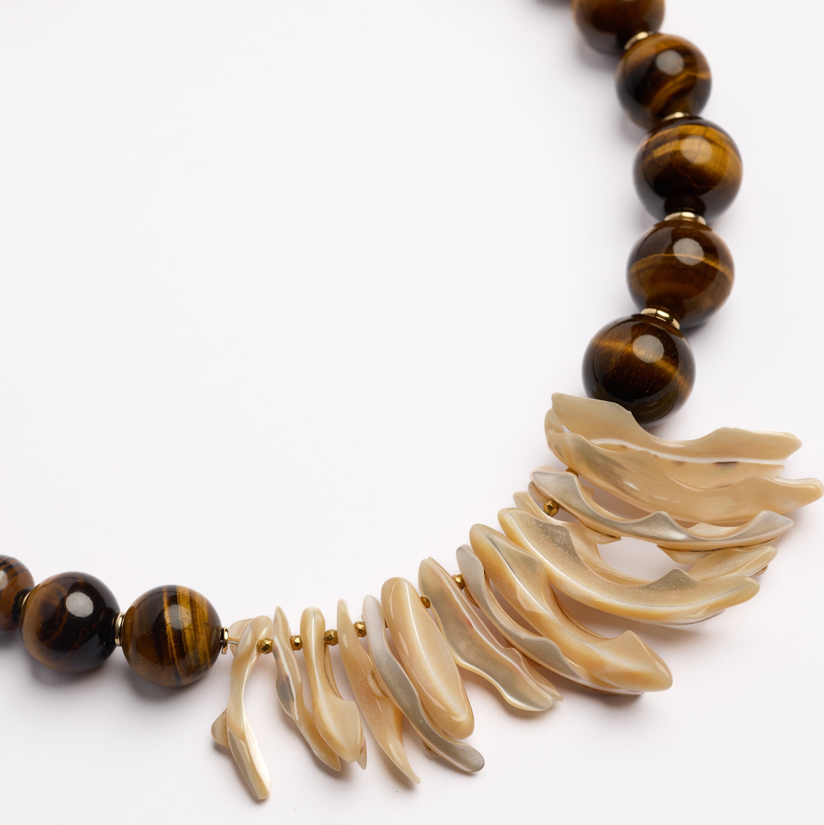Collier en agate et œil de tigre